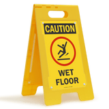 Supply Master Janitorial & Cleaning Wet Floor Caution 2-Sided Safety Sign