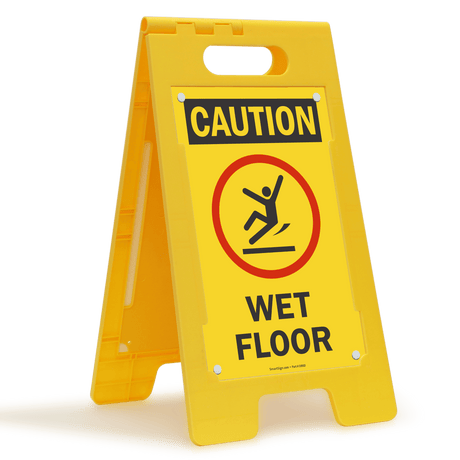 Supply Master Janitorial & Cleaning Wet Floor Caution 2-Sided Safety Sign