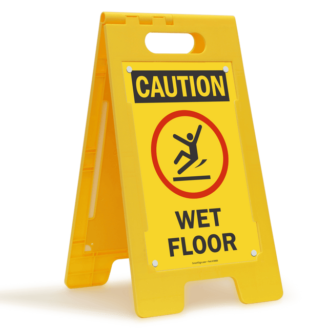 Supply Master Janitorial & Cleaning Wet Floor Caution 2-Sided Safety Sign