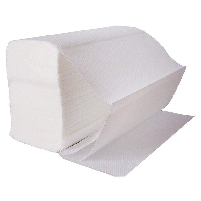 Supply Master Janitorial & Cleaning White Hand Tissue Paper Z Fold for Dispenser Refill - 20 Rolls/ 200 Sheets