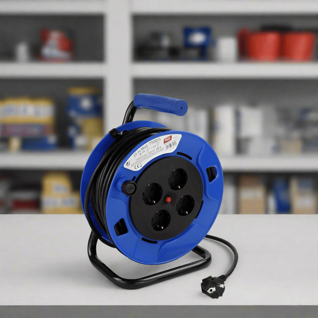 Tayg Power Management & Protection Tayg 25m Blue And Black Extensible Electric Cable Reel - 772603