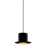 TDC Lights Lamps & Lightings Black 10" Single Head Metal Gentleman Hat Shade Pendant Ceiling Light Fixture - FHS-04