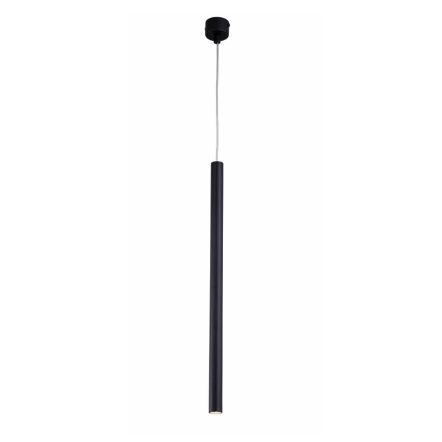 TDC Lights Lamps & Lightings Black Single Head Long Tube Thin Pendant Ceiling Light 5W 4000K - A35