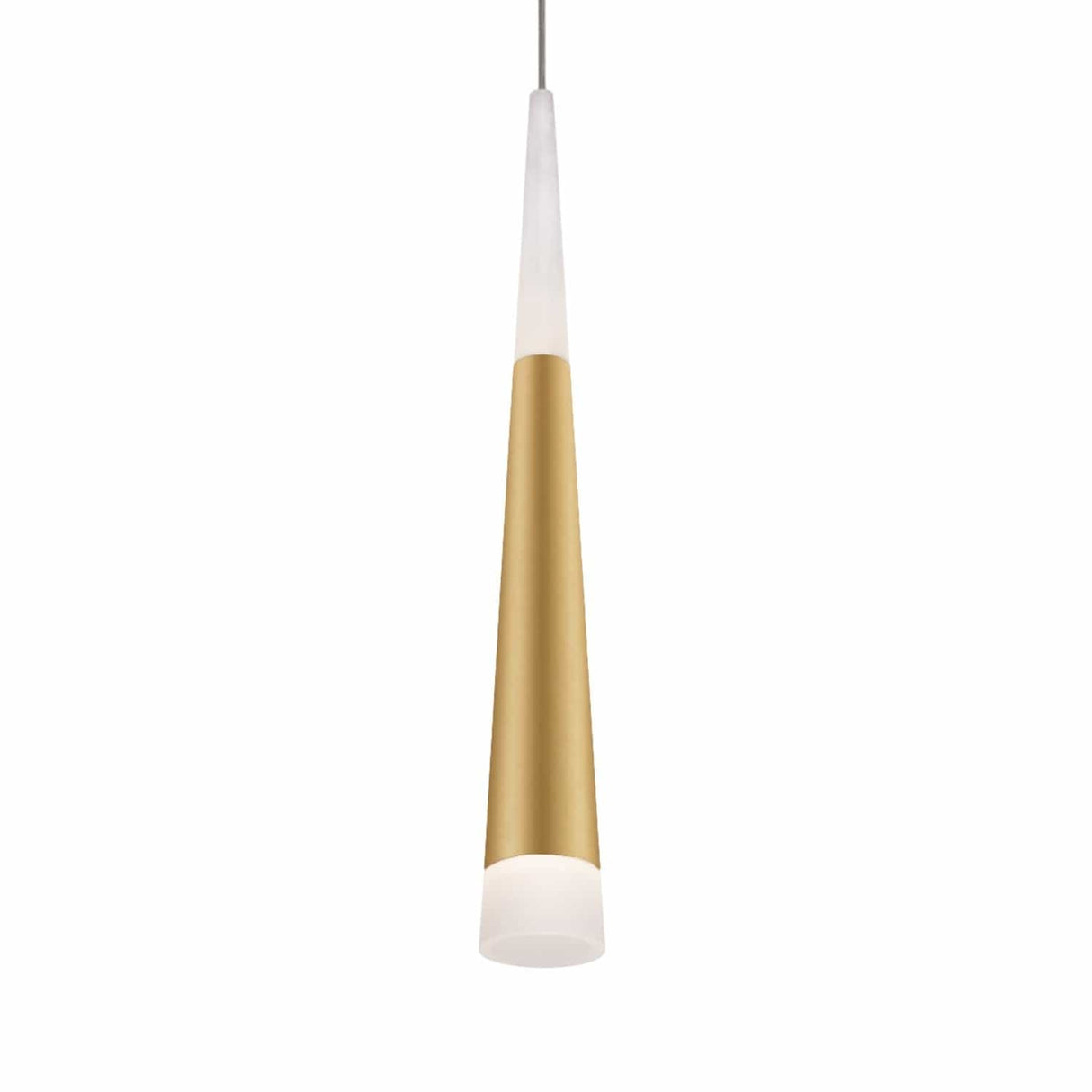 TDC Lights Lamps & Lightings Gold Single Head Cone Tube Pendant Ceiling Light 5W 4000K - A34