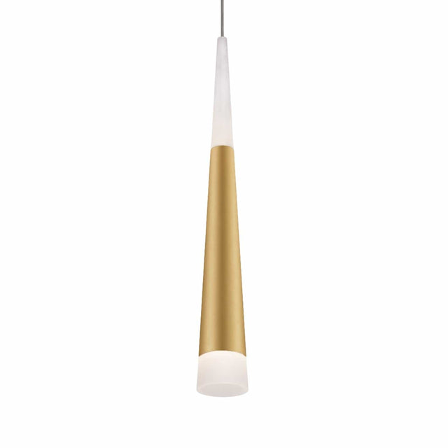 TDC Lights Lamps & Lightings Gold Single Head Cone Tube Pendant Ceiling Light 5W 4000K - A34