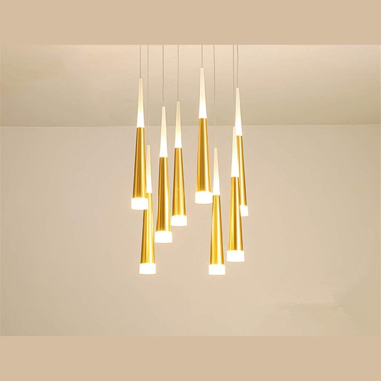 TDC Lights Lamps & Lightings Gold Single Head Cone Tube Pendant Ceiling Light 5W 4000K - A34