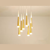 TDC Lights Lamps & Lightings Gold Single Head Cone Tube Pendant Ceiling Light 5W 4000K - A34