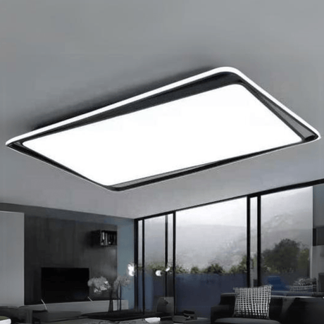 TDC Lights Lamps & Lightings LED Black & White Rectangular Acrylic Flush Mount Ceiling Light - WX-C4