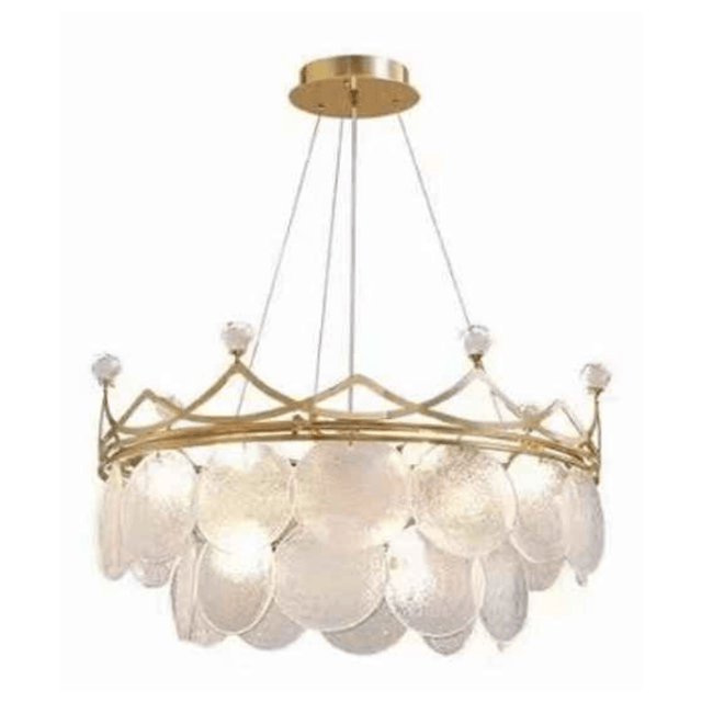 TDC Lights Lamps & Lightings Luxury Modern LED Crystal Crown Glass Pendant Chandelier 60cm - CL-09