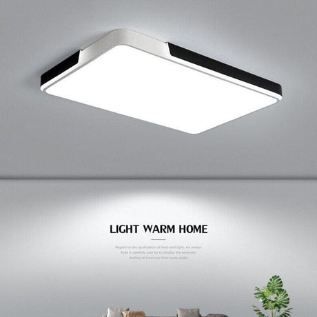 TDC Lights Lamps & Lightings Modern LED Rectangular Black & White Flush Mount Ceiling Light 90x60cm - WX-C18