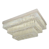 TDC Lights Lamps & Lightings Modern LED Rectangular Luxury Crystal Ceiling Chandelier - 8878-Series