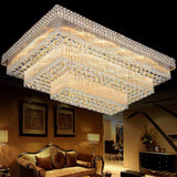 TDC Lights Lamps & Lightings Modern LED Rectangular Luxury Crystal Ceiling Chandelier - 8878-Series