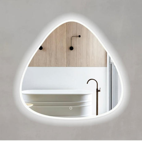 TDC Lights Shower Caddy & Mirror Smart Curved Triangle Shaped LED Bathroom Wall Mounted Vanity Mirror 80cm - 205-80