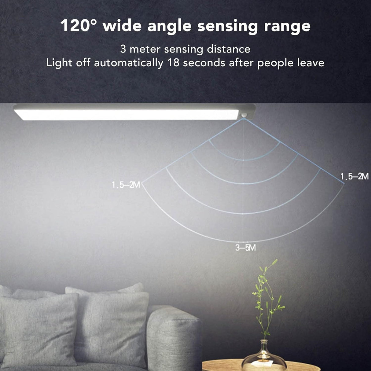 TDC Lights Lamps & Lightings Ultra-thin Motion Sensor Light Bar 40cm 1200mAh - FY-03