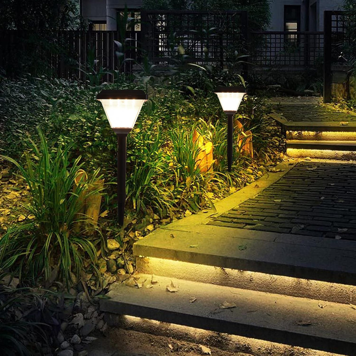 TDC Lights Lamps & Lightings Waterproof ABS Plastic LED Garden Lawn Solar Pole Light - PH-YZO01C