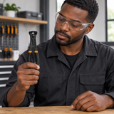 Technician holding and assessing the Coofix end-cutting pliers
