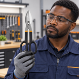Technician inspecting the Coofix tin snips