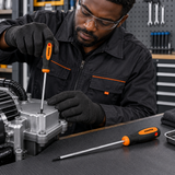 Technician using a Coofix Torx screwdriver