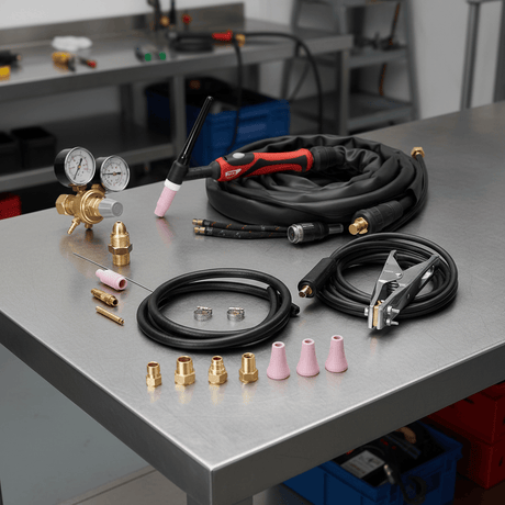 Telwin Welding Machine & Accessories Telwin Aqua Water-Cooled TIG Welding Kit with 4m Torch, Gas Regulator & Work Clamp - TEL-802789