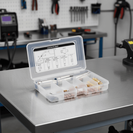 Telwin Welding Machine & Accessories Telwin Consumables Box for MT15 MIG-MAG Welding Torch with Contact Tips, Nozzles, Springs & Gas Diffusers - TEL-804137