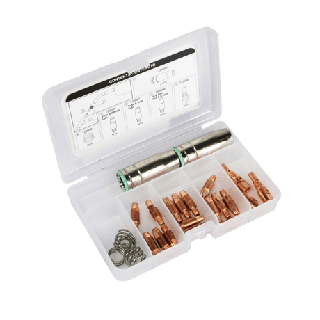 Telwin Welding Machine & Accessories Telwin Consumables Box for MT25 MIG-MAG Welding Torch with Contact Tips, Nozzles, Springs & Gas Diffusers - TEL-804152