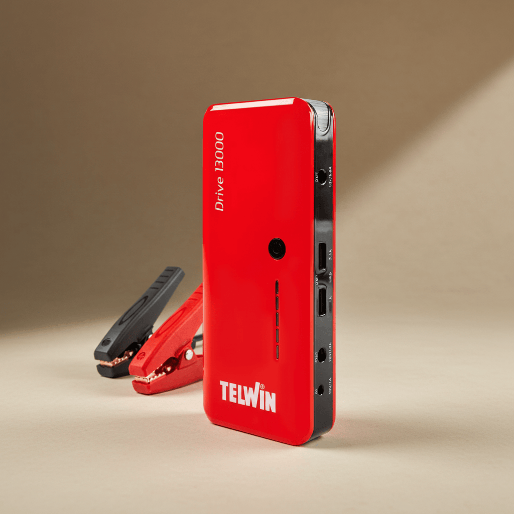 Telwin Booster Cable & Battery Charger Telwin Drive 13000 Ultra-Compact 12V Lithium Jump Starter & Power Bank, 1500A, 12000mAh - TEL-829566