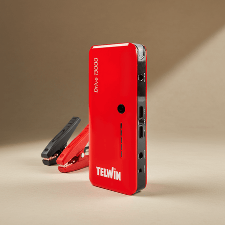 Telwin Booster Cable & Battery Charger Telwin Drive 13000 Ultra-Compact 12V Lithium Jump Starter & Power Bank, 1500A, 12000mAh - TEL-829566