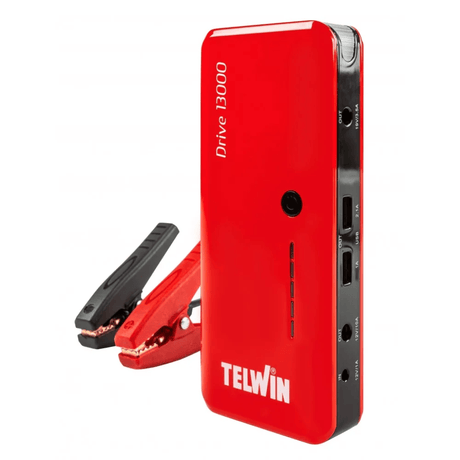 Telwin Booster Cable & Battery Charger Telwin Drive 13000 Ultra-Compact 12V Lithium Jump Starter & Power Bank, 1500A, 12000mAh - TEL-829566