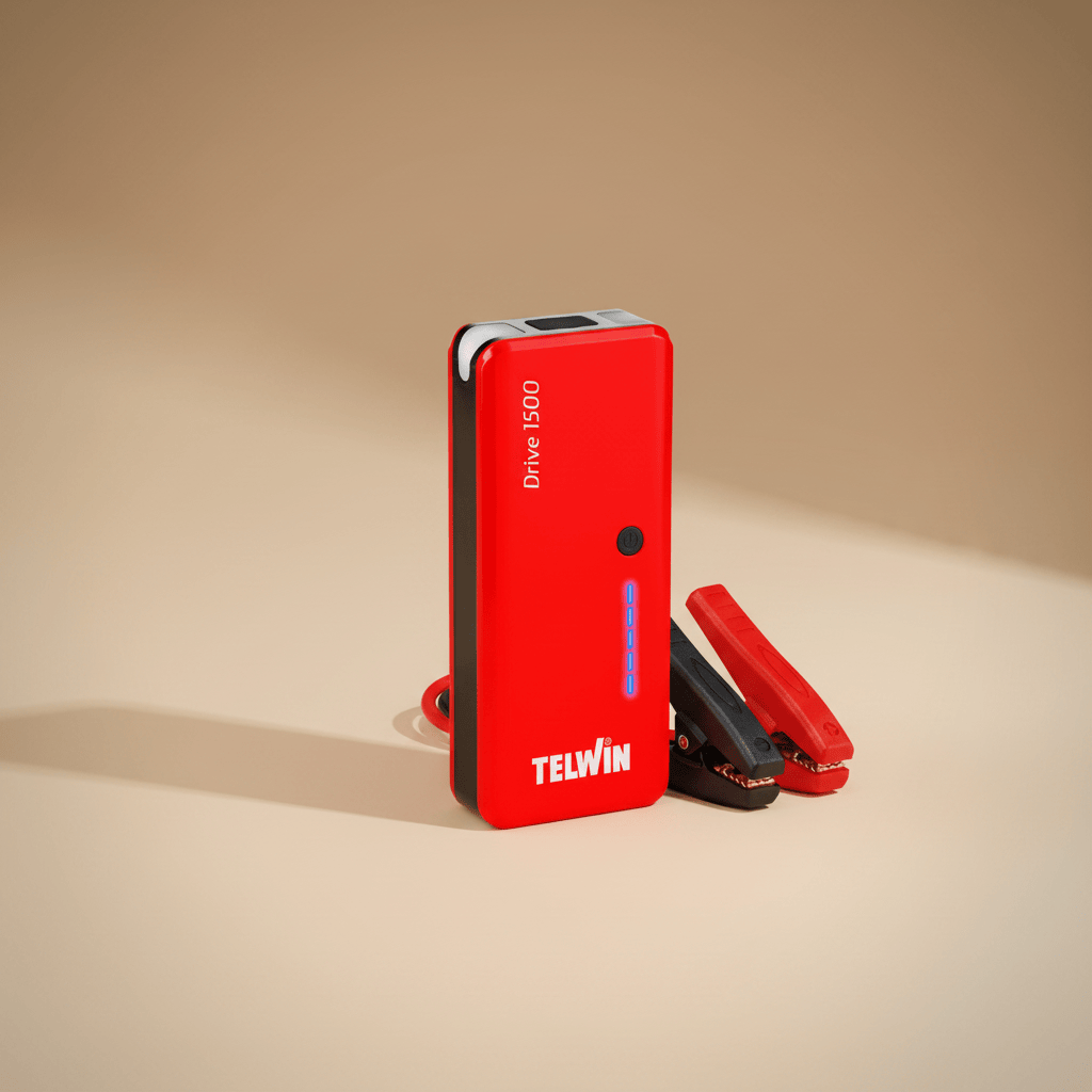 Telwin Booster Cable & Battery Charger Telwin Drive 1500 Ultra-Compact 12V Lithium Jump Starter & Power Bank, 1500A, 12000mAh - TEL-829569
