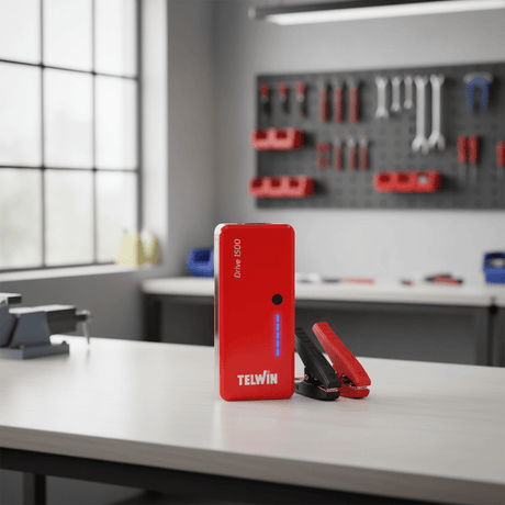 Telwin Booster Cable & Battery Charger Telwin Drive 1500 Ultra-Compact 12V Lithium Jump Starter & Power Bank, 1500A, 12000mAh - TEL-829569