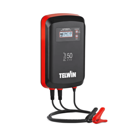 Telwin Booster Cable & Battery Charger Telwin Pulse 50 Evo Automatic Battery Charger, Maintainer & Tester with LCD Display 12V/24V - TEL-807611