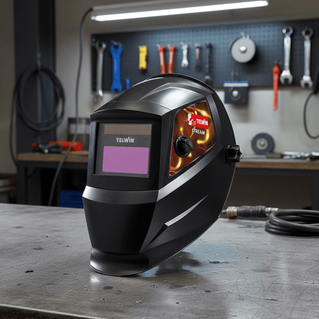 Telwin Safety Helmets Telwin Stream Auto-Darkening Welding Helmet with Grinding Mode for MIG-MAG, MMA & TIG Welding - TEL-802813