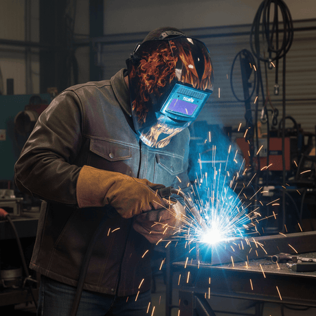 Telwin Safety Helmets Telwin Stream Flame Auto-Darkening Welding Helmet with Grinding Mode for MIG-MAG, MMA & TIG Welding - TEL-804235