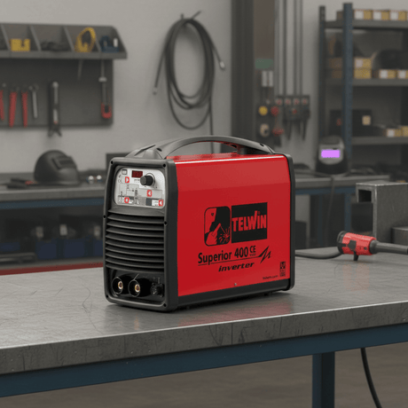 Telwin Welding Machine & Accessories Telwin Superior 400 CE VRD Professional 350A MMA, TIG DC-Lift & Gouging Inverter Welding Machine 230V/400V with 400A MMA Kit - TEL-816034