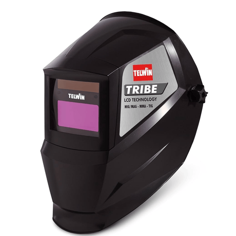 Telwin Safety Helmets Telwin Tribe Automatic Welding Helmet with Solar-Powered Auto-Darkening Lens for MIG-MAG, MMA & TIG Welding - TEL-802658