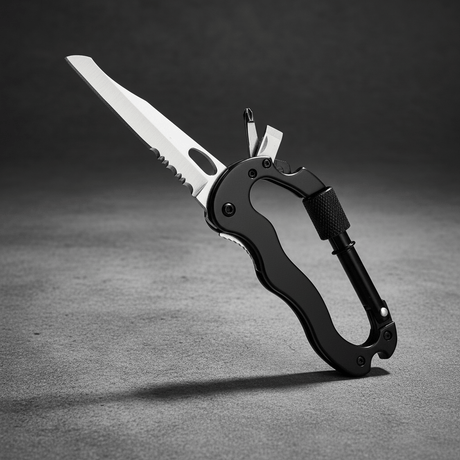Tera Multi Tools & Knives Tera 7" Carabiner Multi-tool with Foldable Blade - H100202