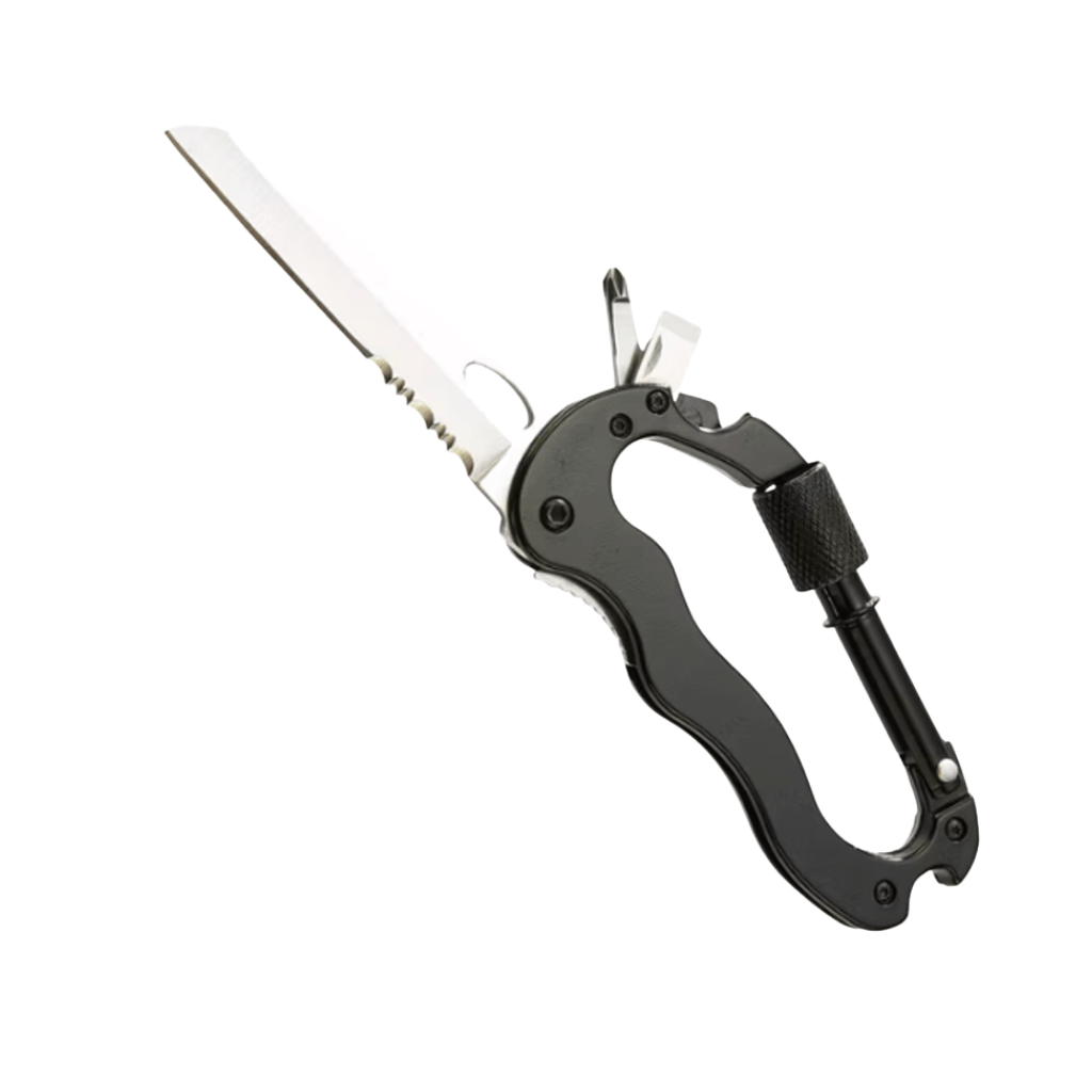Tera Multi Tools & Knives Tera 7" Carabiner Multi-tool with Foldable Blade - H100202