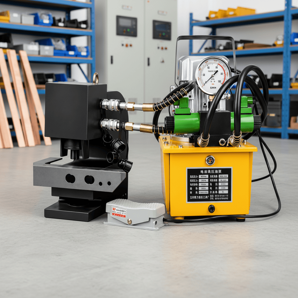 Tera Construction Equipment Tera Heavy-Duty Industrial Hydraulic Punch Machine 500KN with 1.5KW Hydraulic Electric Pump - P03-0521-6311