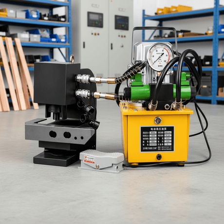 Tera Construction Equipment Tera Heavy-Duty Industrial Hydraulic Punch Machine 500KN with 1.5KW Hydraulic Electric Pump - P03-0521-6311