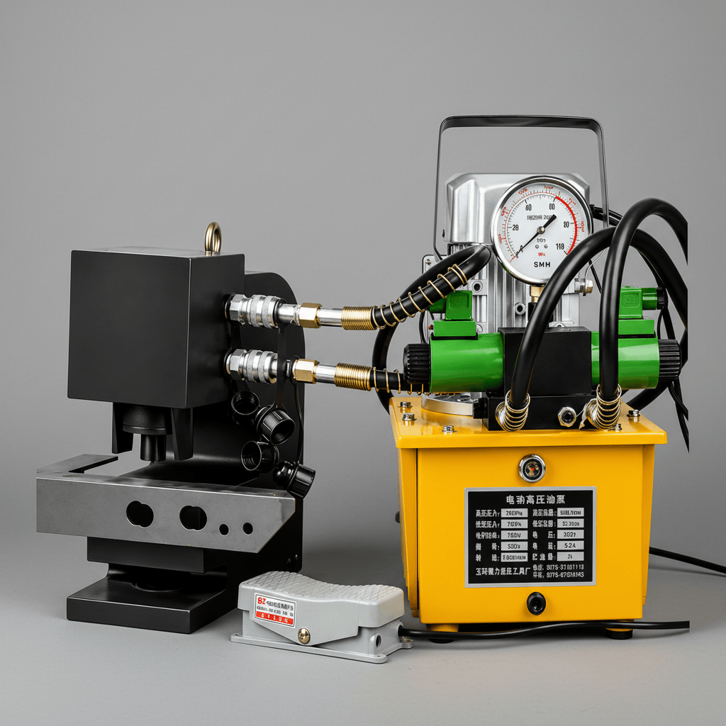 Tera Construction Equipment Tera Heavy-Duty Industrial Hydraulic Punch Machine 500KN with 1.5KW Hydraulic Electric Pump - P03-0521-6311