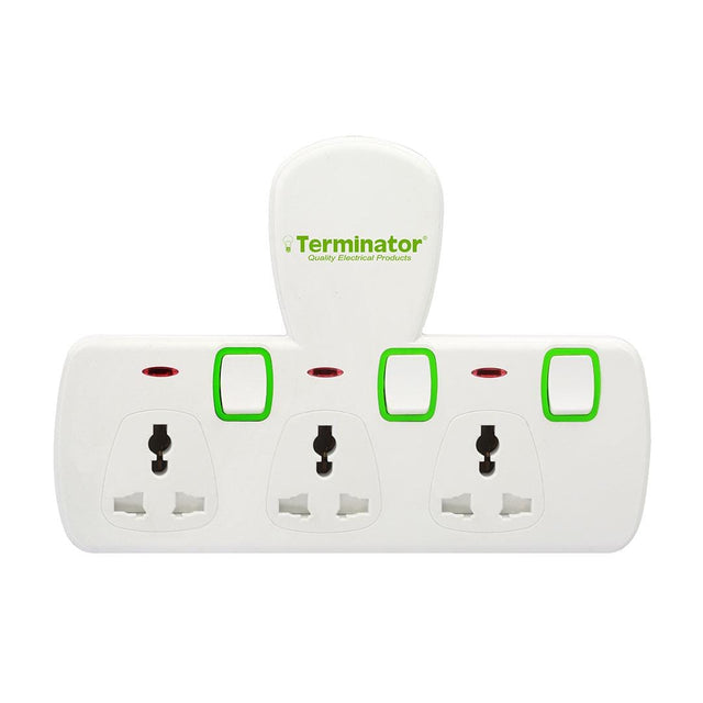 Terminator Power Management & Protection Terminator 3-Way T-Socket Multi Adaptor- TMA 573T