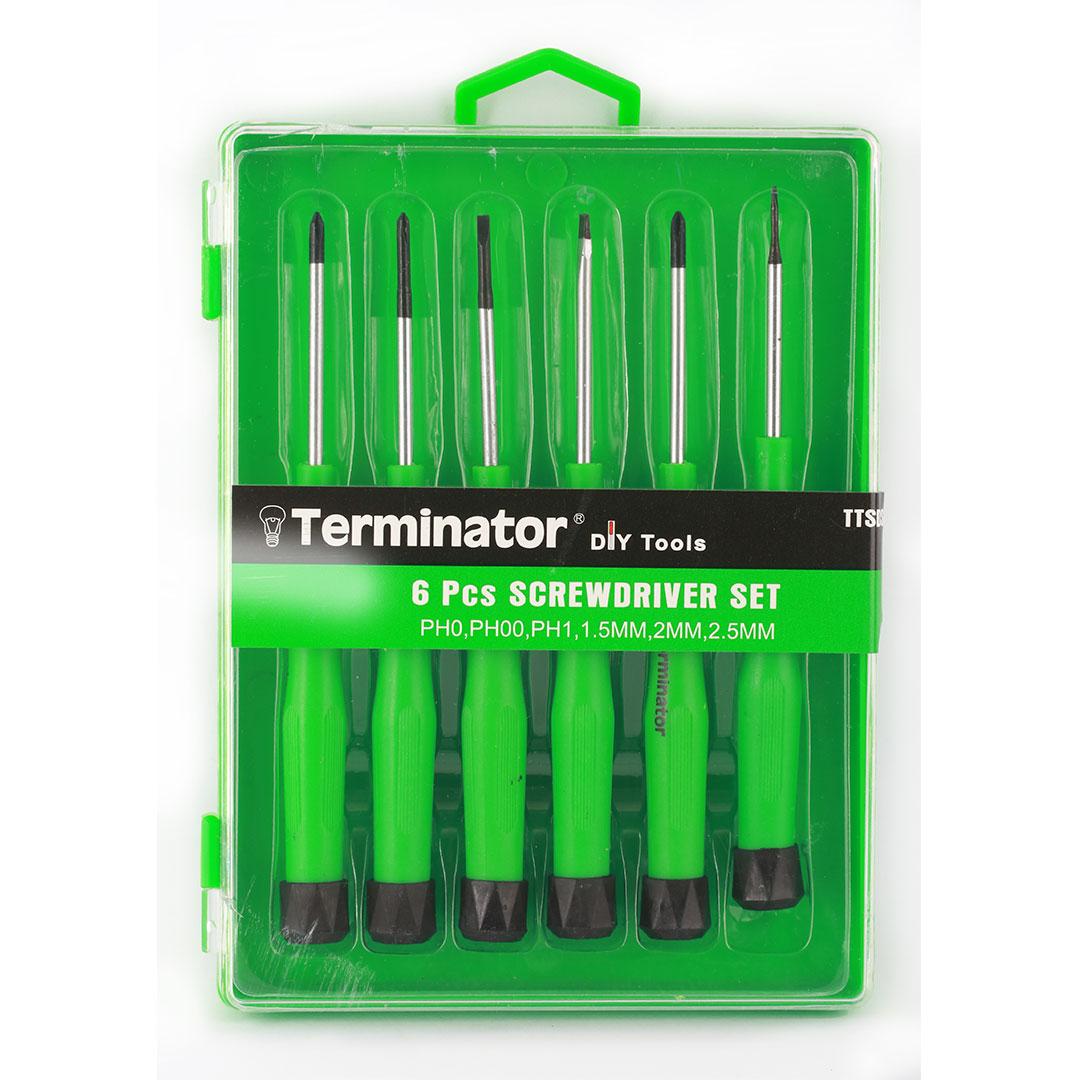 Terminator Screwdrivers Terminator 6 Pieces Precision Screw Driver Set - TTSDS 325