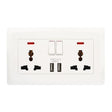 Terminator Switches & Sockets Terminator Double Universal Socket With 2 USB-A Outlet - TWS 2SUI-2USB