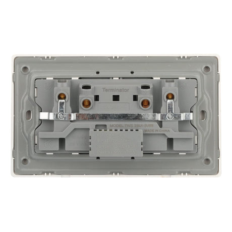 Terminator Switches & Sockets Terminator Double Universal Socket With 2 USB-A Outlet - TWS 2SUI-2USB