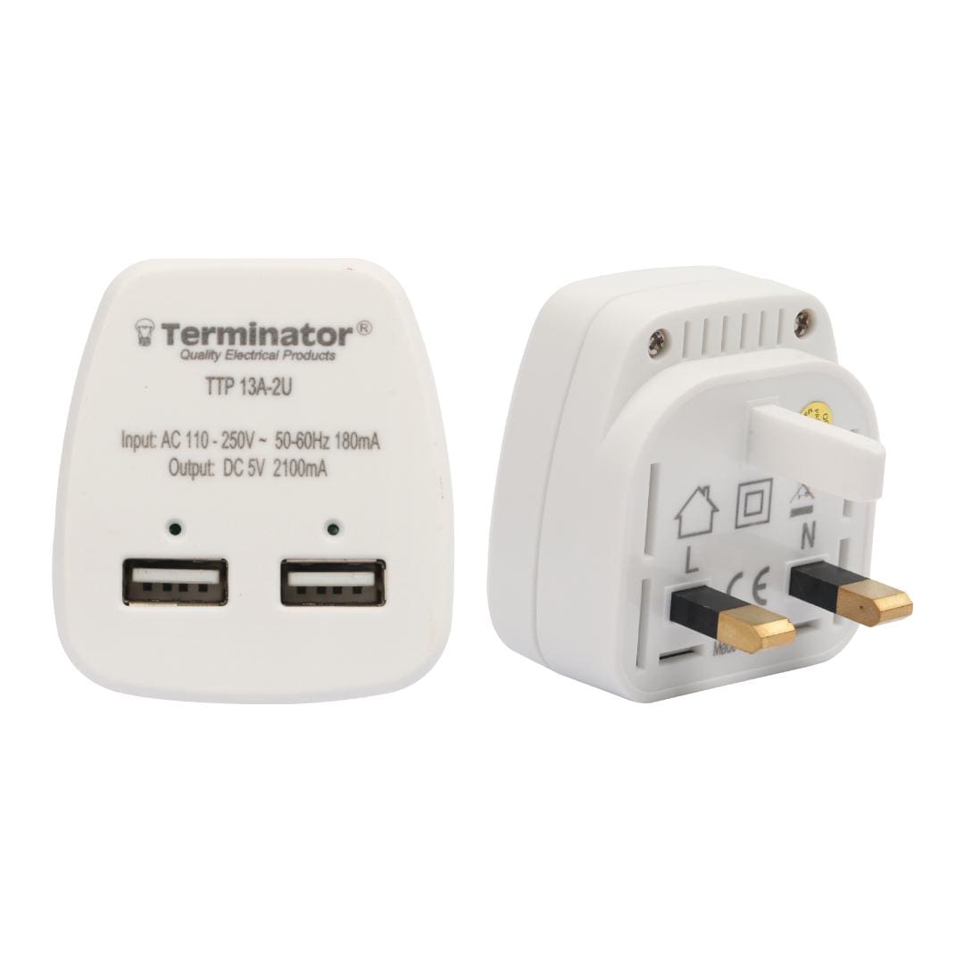 Terminator Power Management & Protection Terminator Dual USB Charger 13A - TTP 13A-2U