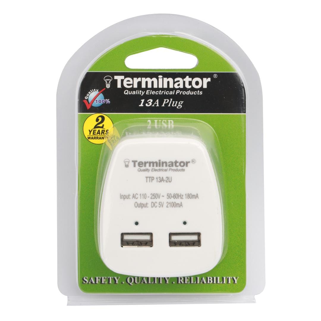 Terminator Power Management & Protection Terminator Dual USB Charger 13A - TTP 13A-2U