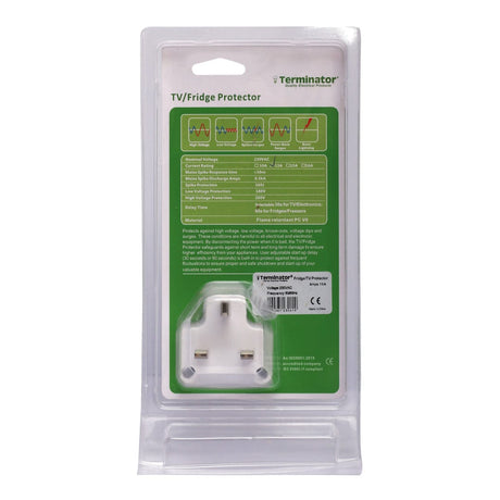 Terminator Power Management & Protection Terminator TV/Fridge Guard Plug and Socket 13A - TVFP-13A