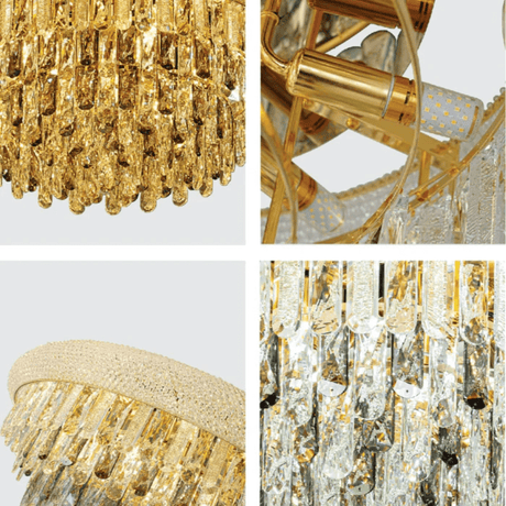 TKLD Pendant & Chandeliers Alexandra Flush Crystal Chandelier Ceiling Light - 40W