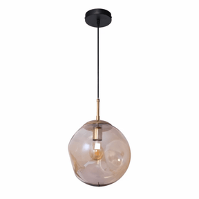 TKLD Pendant & Chandeliers Amber Glass Crater E27 Pendant Ceiling Light