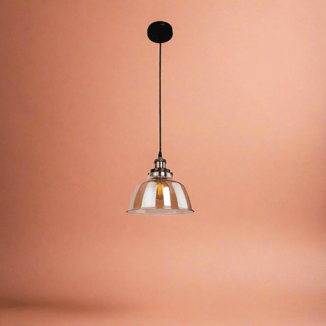 TKLD Pendant & Chandeliers Amber Glass Dome E27 Pendant Ceiling Light